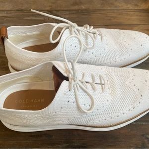 Cole Haan Zerogrand Wingtip Oxford White Stitchlite Excellent Condition 10.5
